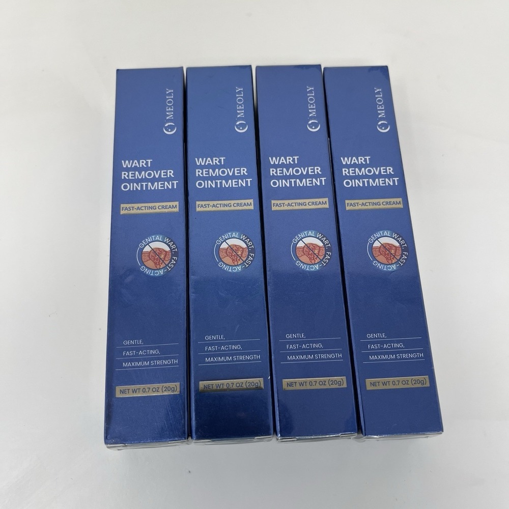 Lot of 4 MEOLY Wart Remover Ointment Fast Acting Cream Salicylic Acid EXP 2028